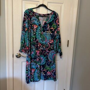 Lilly Pulitzer Vibrant Pink and Green Fabric